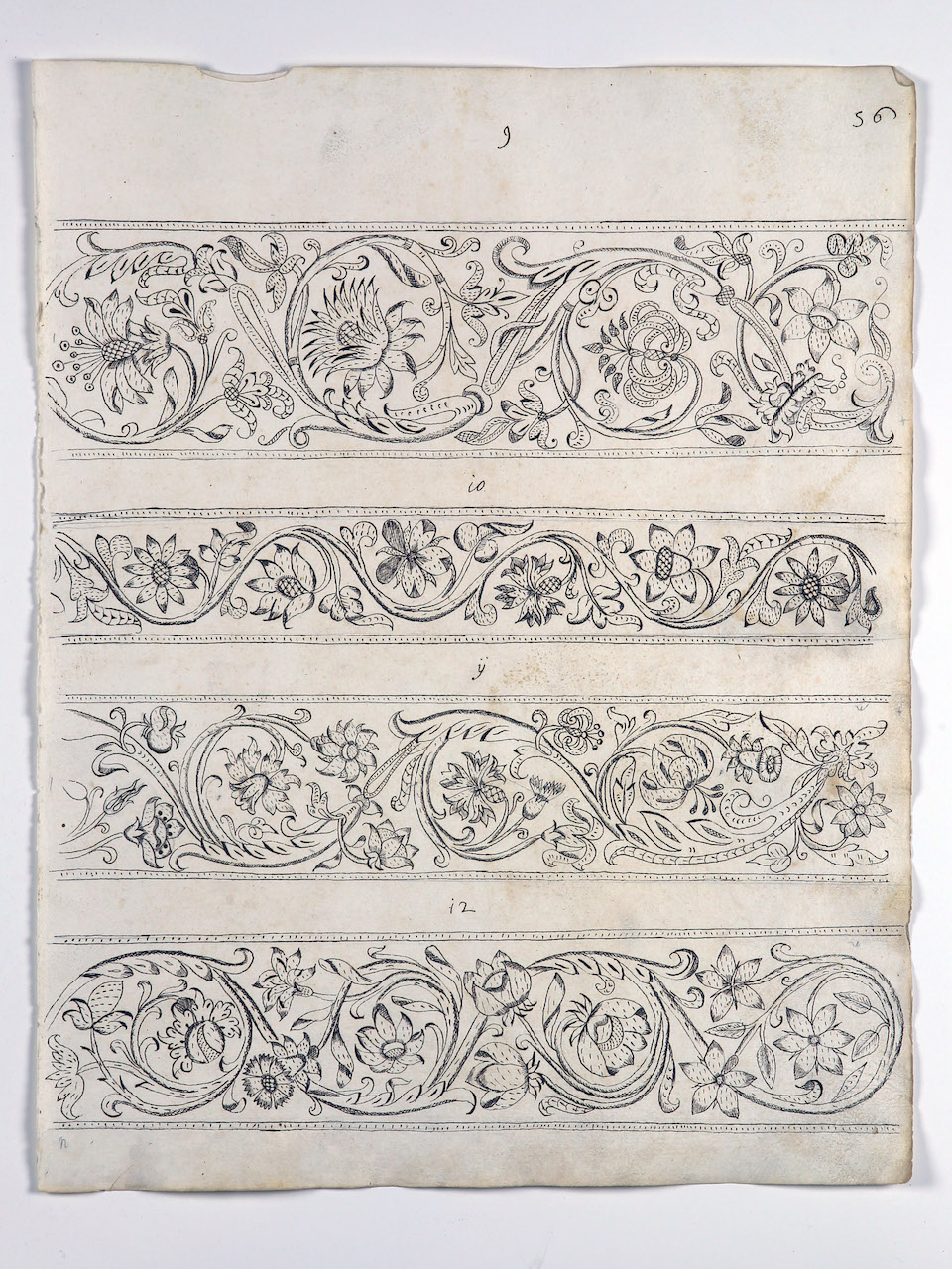 modelli per merletti (disegno) di Samarco Giovanni Alfonso (attribuito) (sec. XVII)