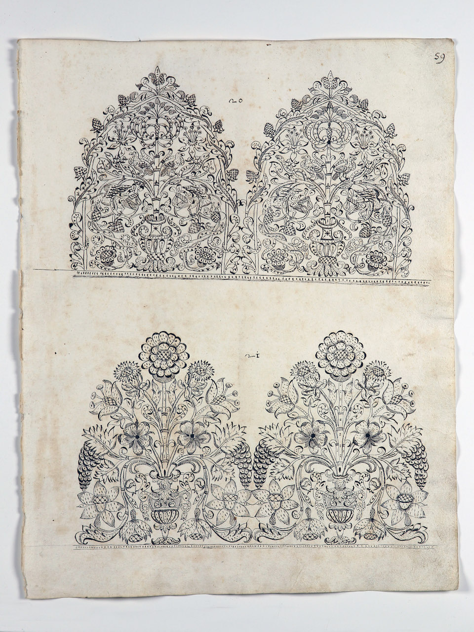 modelli per merletti (disegno) di Samarco Giovanni Alfonso (attribuito) (sec. XVII)
