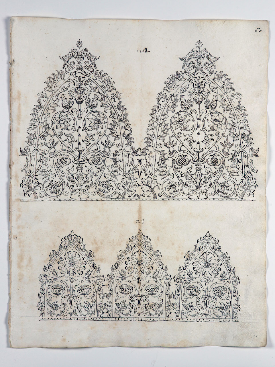 modelli per merletti (disegno) di Samarco Giovanni Alfonso (attribuito) (sec. XVII)