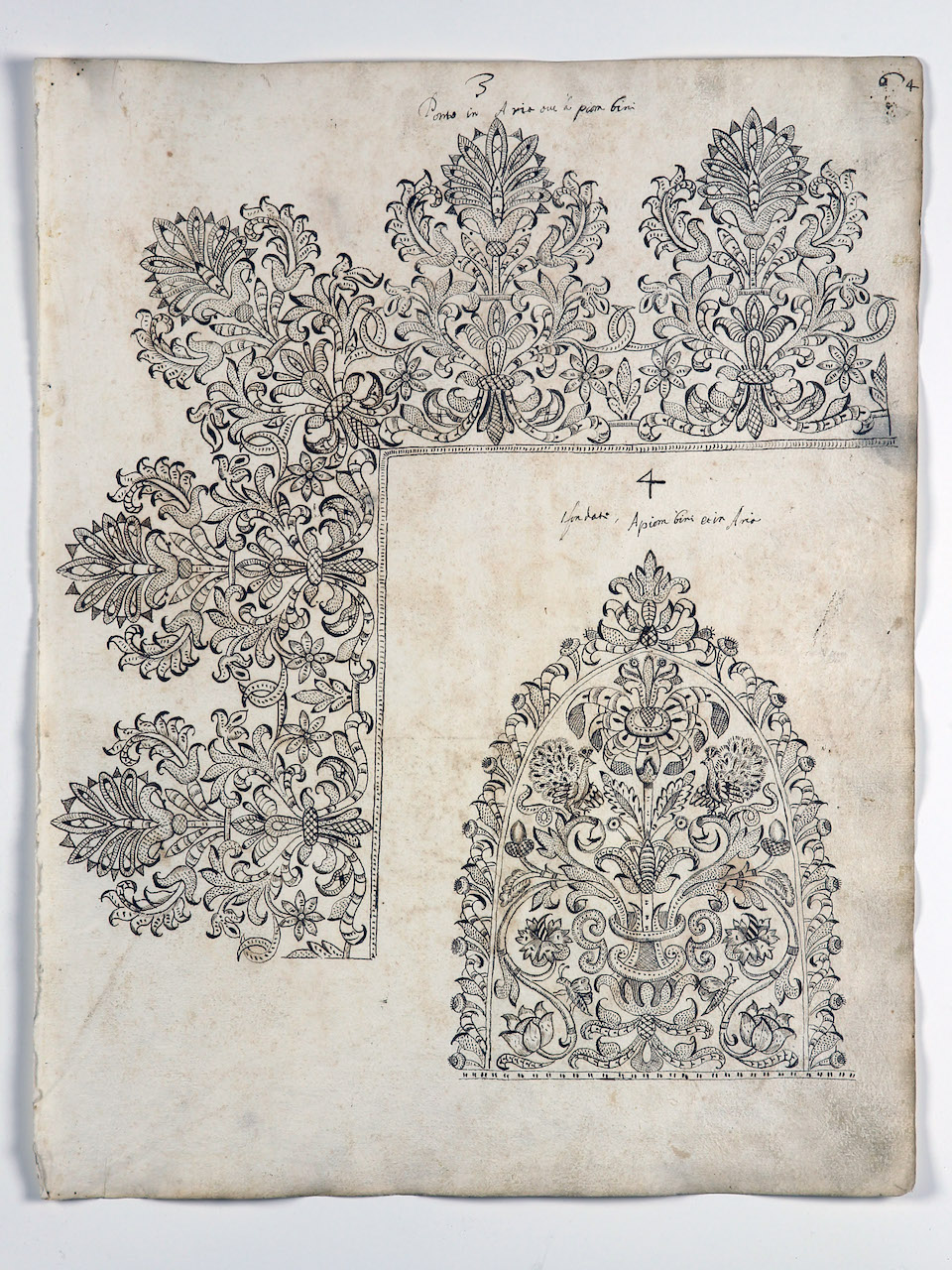 modelli per merletti (disegno) di Samarco Giovanni Alfonso (attribuito) (sec. XVII)