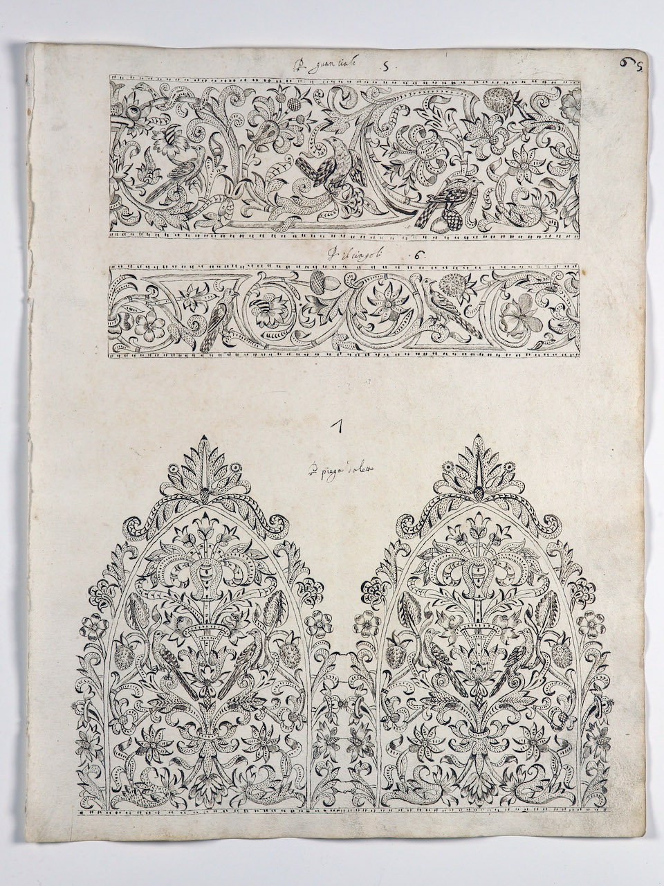 modelli per merletti (disegno) di Samarco Giovanni Alfonso (attribuito) (sec. XVII)