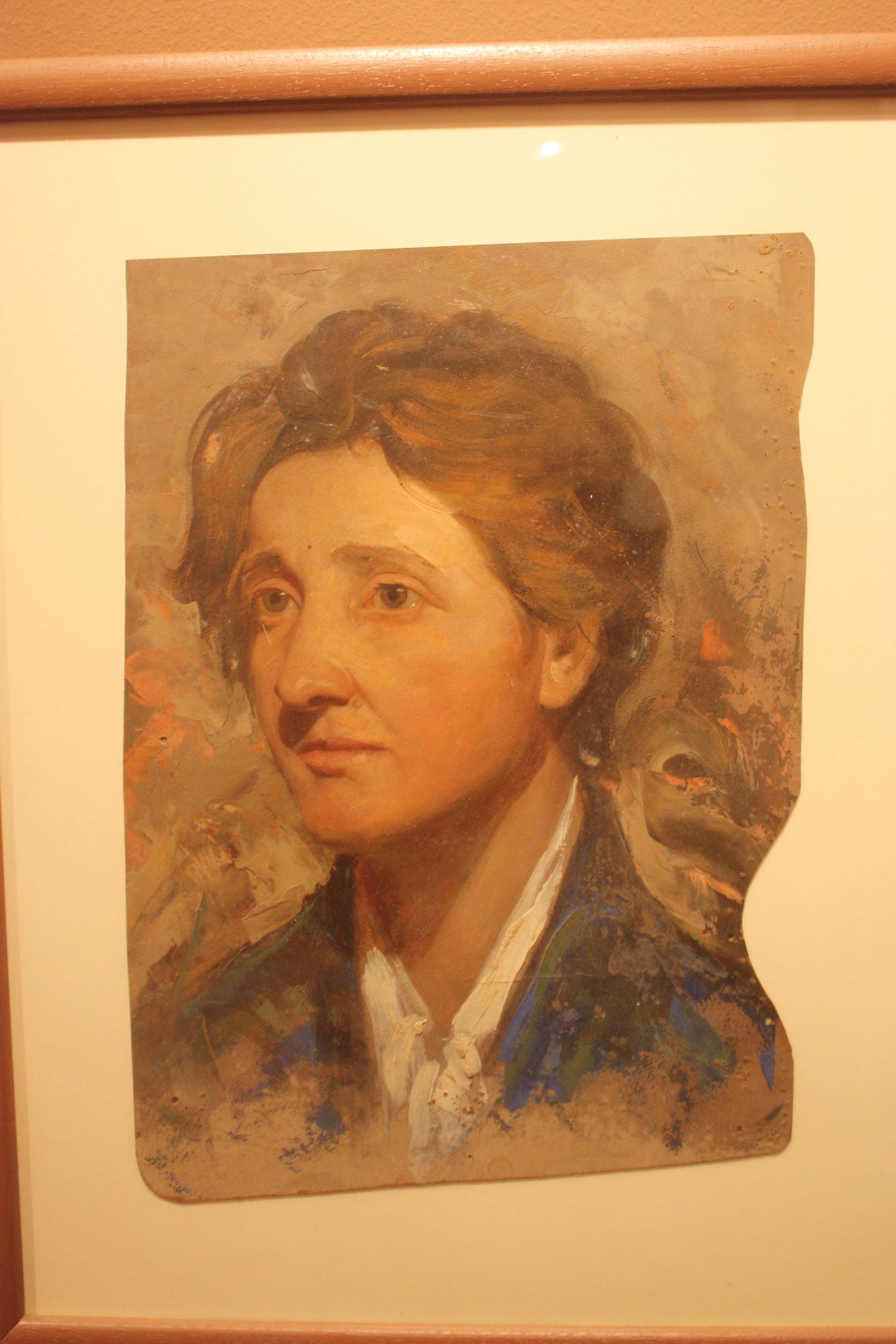 Un'amica di famiglia, ritratto femminile (dipinto, opera isolata) di Tarquini Sabatino (attribuito) (prima metà XX)