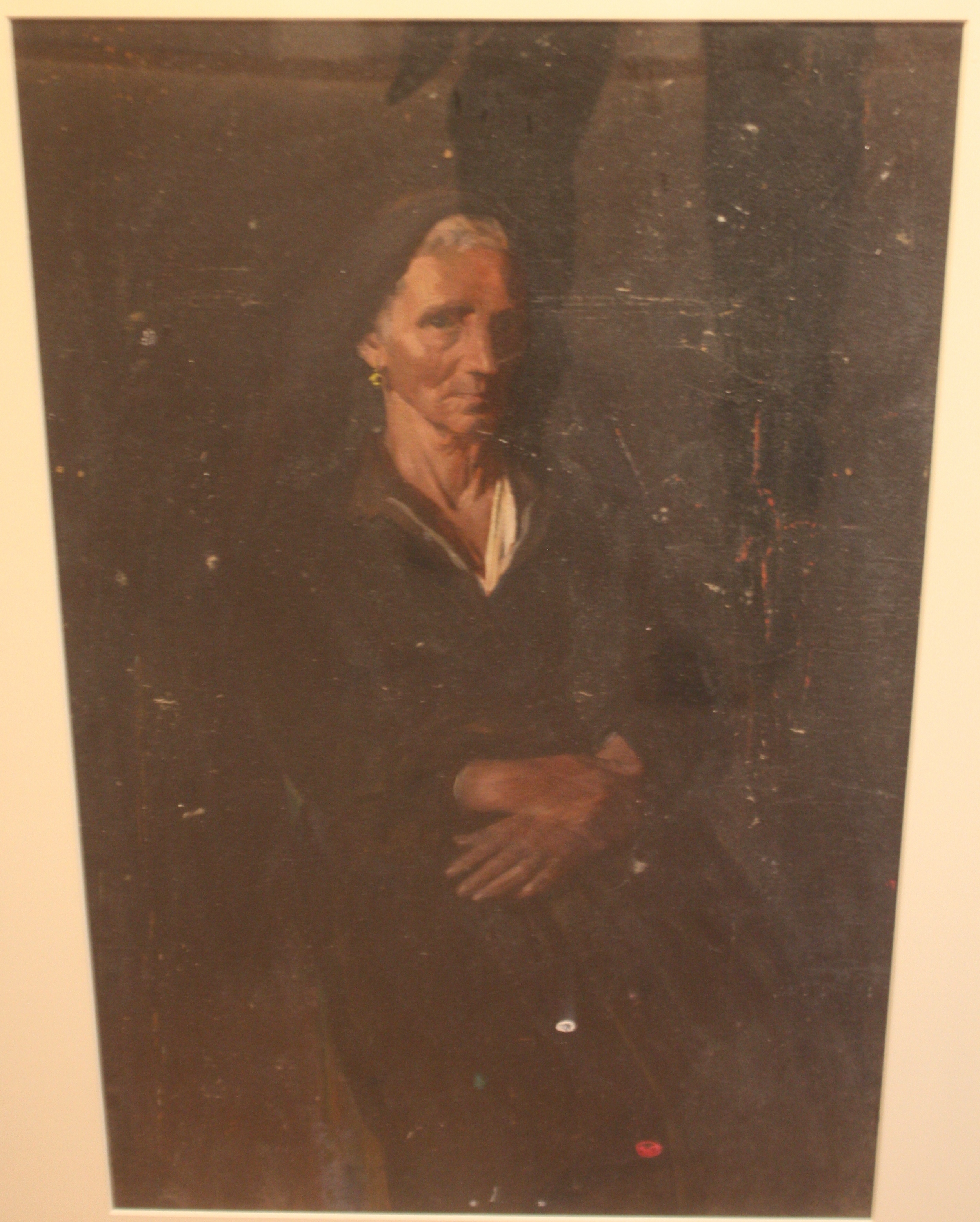 La madre Lucia, ritratto di anziana donna (dipinto, opera isolata) di Tarquini Sabatino (attribuito) (prima metà XX)