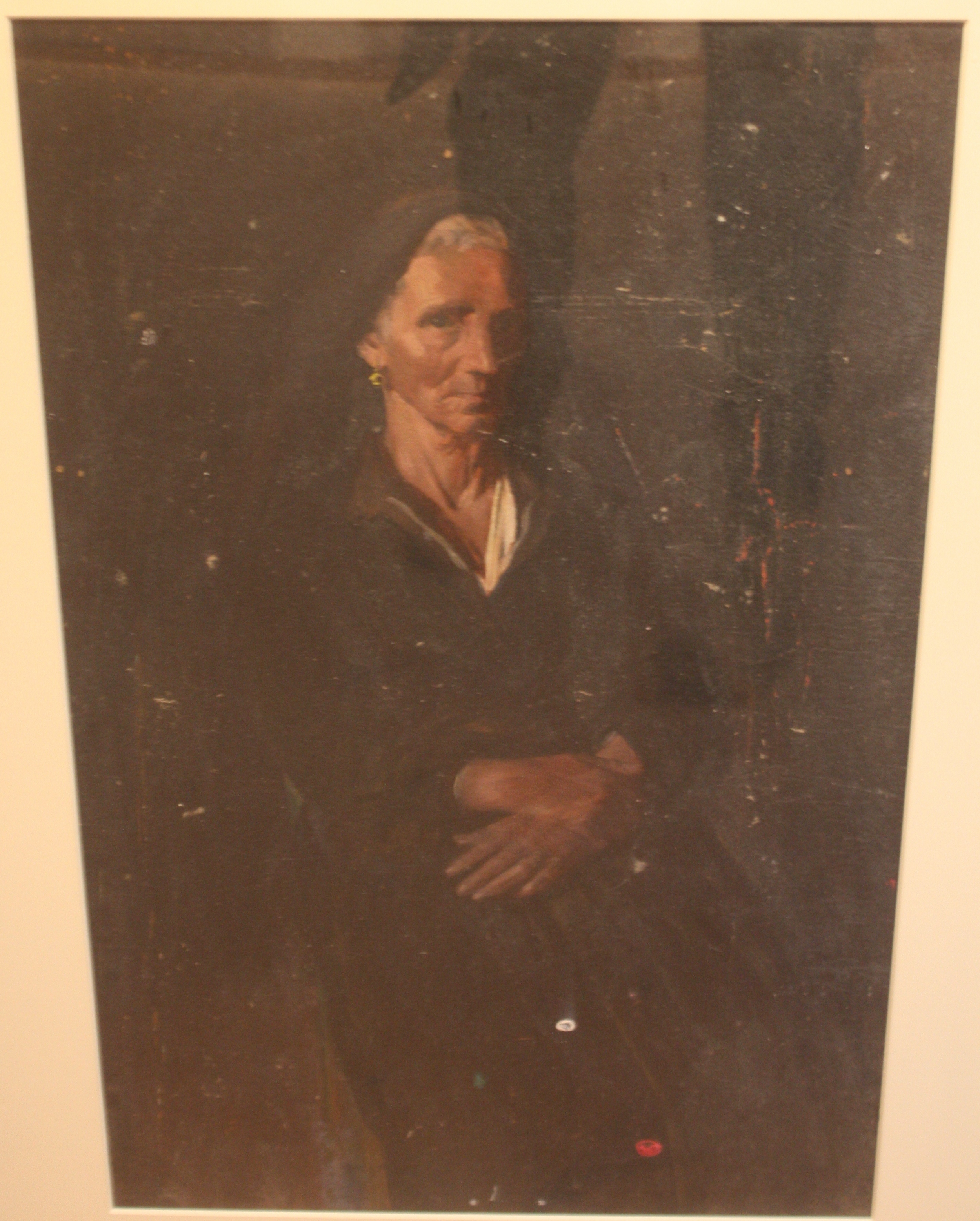 La madre Lucia, ritratto di anziana donna (dipinto, opera isolata) di Tarquini Sabatino (attribuito) (prima metà XX)