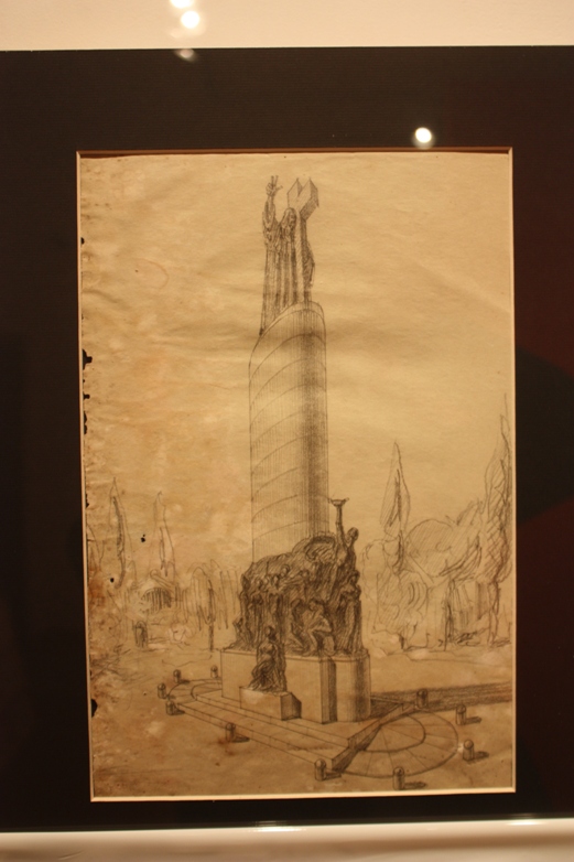 studio per monumento ai Caduti, studio per monumento ai Caduti (disegno preparatorio, opera isolata) di Tarquini Sabatino (attribuito) (prima metà XX)