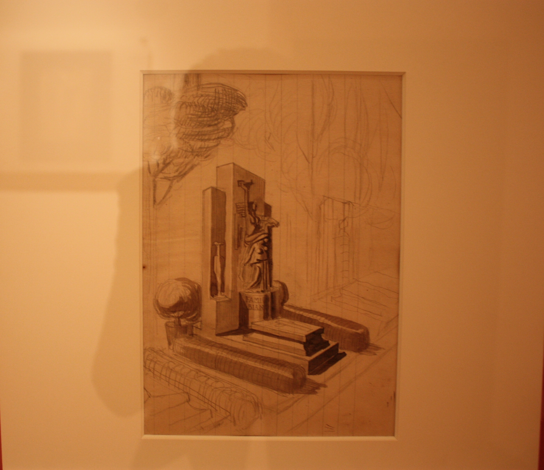 Bozzetto per monumento funebre, studio di tomba monumentale (disegno preparatorio, opera isolata) di Tarquini Sabatino (attribuito) (secondo quarto XX)