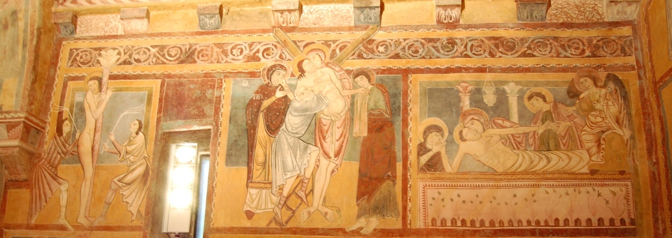 Flagellazione, Deposizione dalla croce, Deposizione nel sepolcro, Storie della Passione di Gesù (dipinto, ciclo) - produzione romana, ambito normanno, ambito abruzzese (terzo quarto XIII)