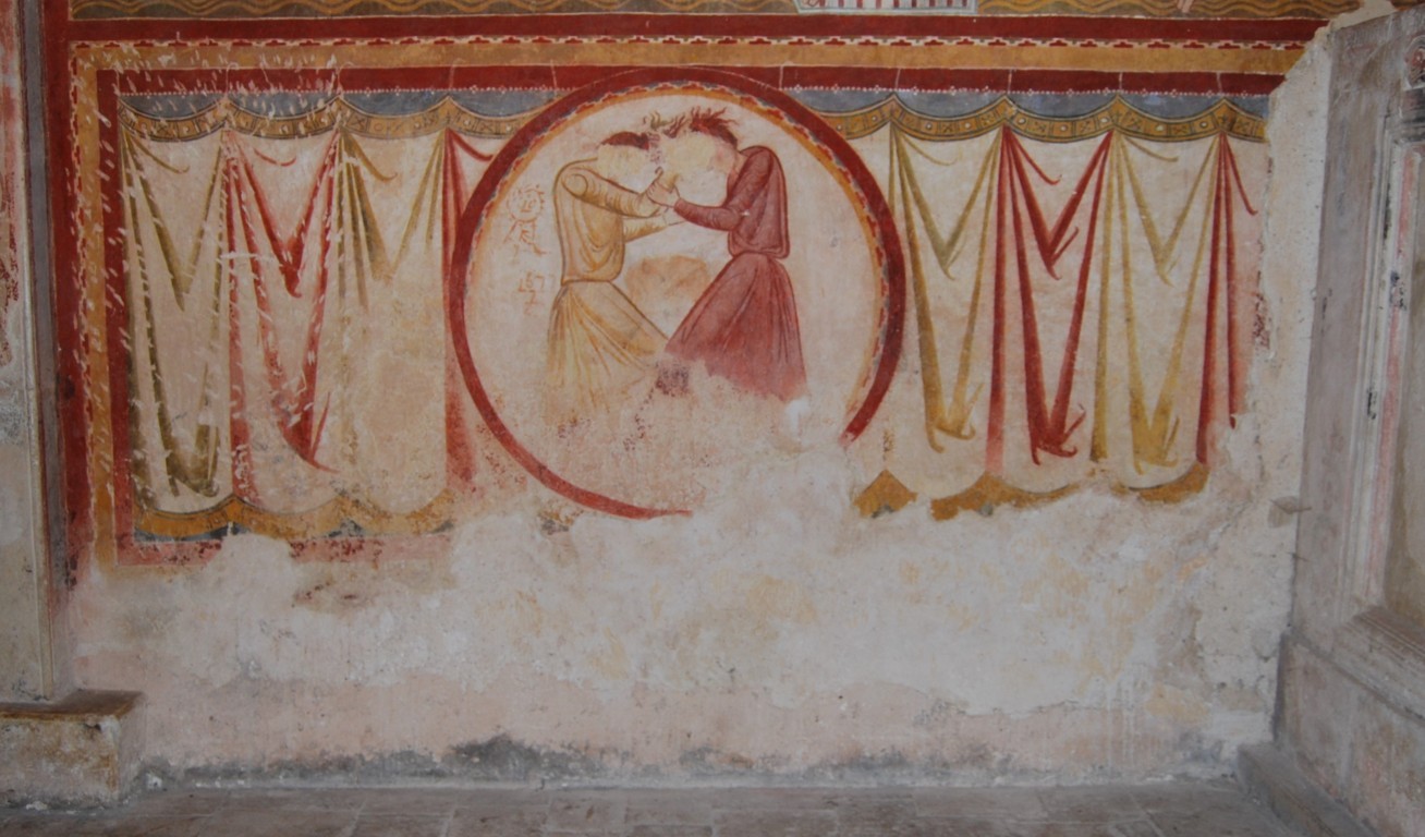 Lottatori, Lottatori (dipinto, complesso decorativo) - ambito abruzzese (metà XIII)