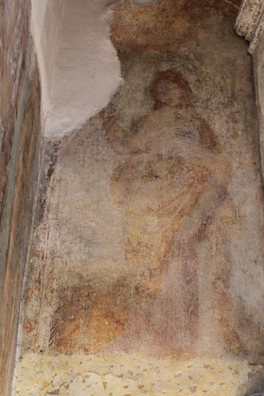 Figura femminile, santa (dipinto, complesso decorativo) - ambito abruzzese (seconda metà XVI)