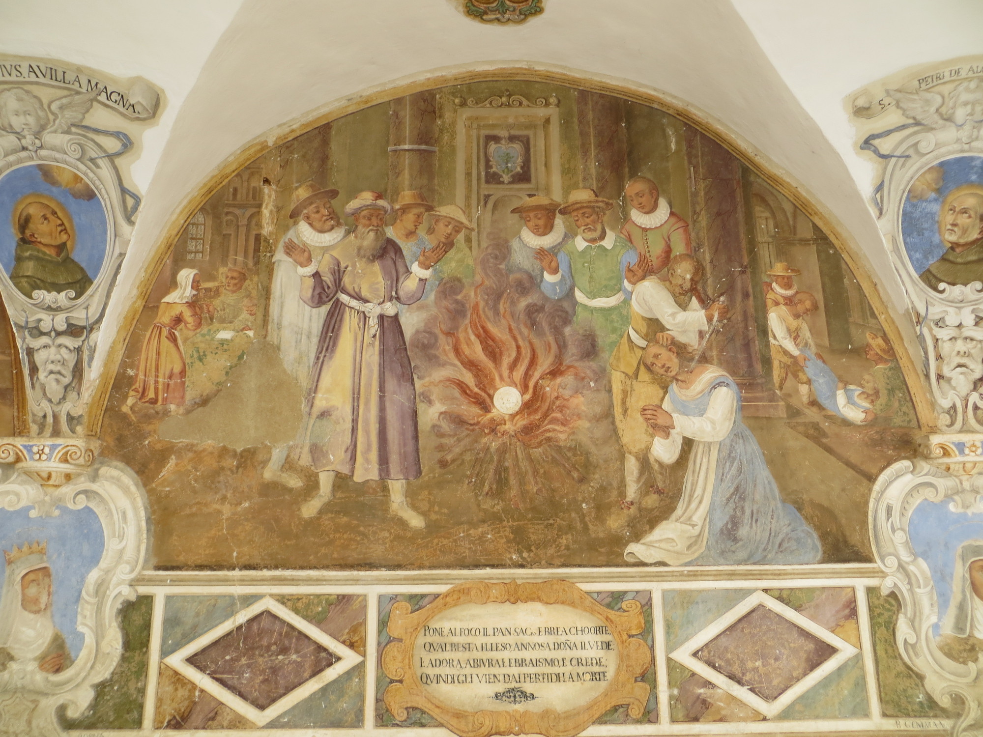 Ebrei che bruciano le ostie e uccidono una convertita (dipinto, ciclo) - ambito abruzzese (prima metà XVII)