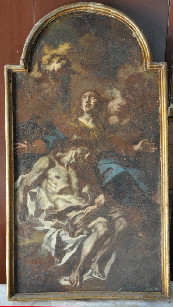Cristo deposto dalla croce con la Madonna e angeli (dipinto) di Damini Vincenzo (maniera) - ambito abruzzese, ambito veneziano (secondo quarto XVIII)