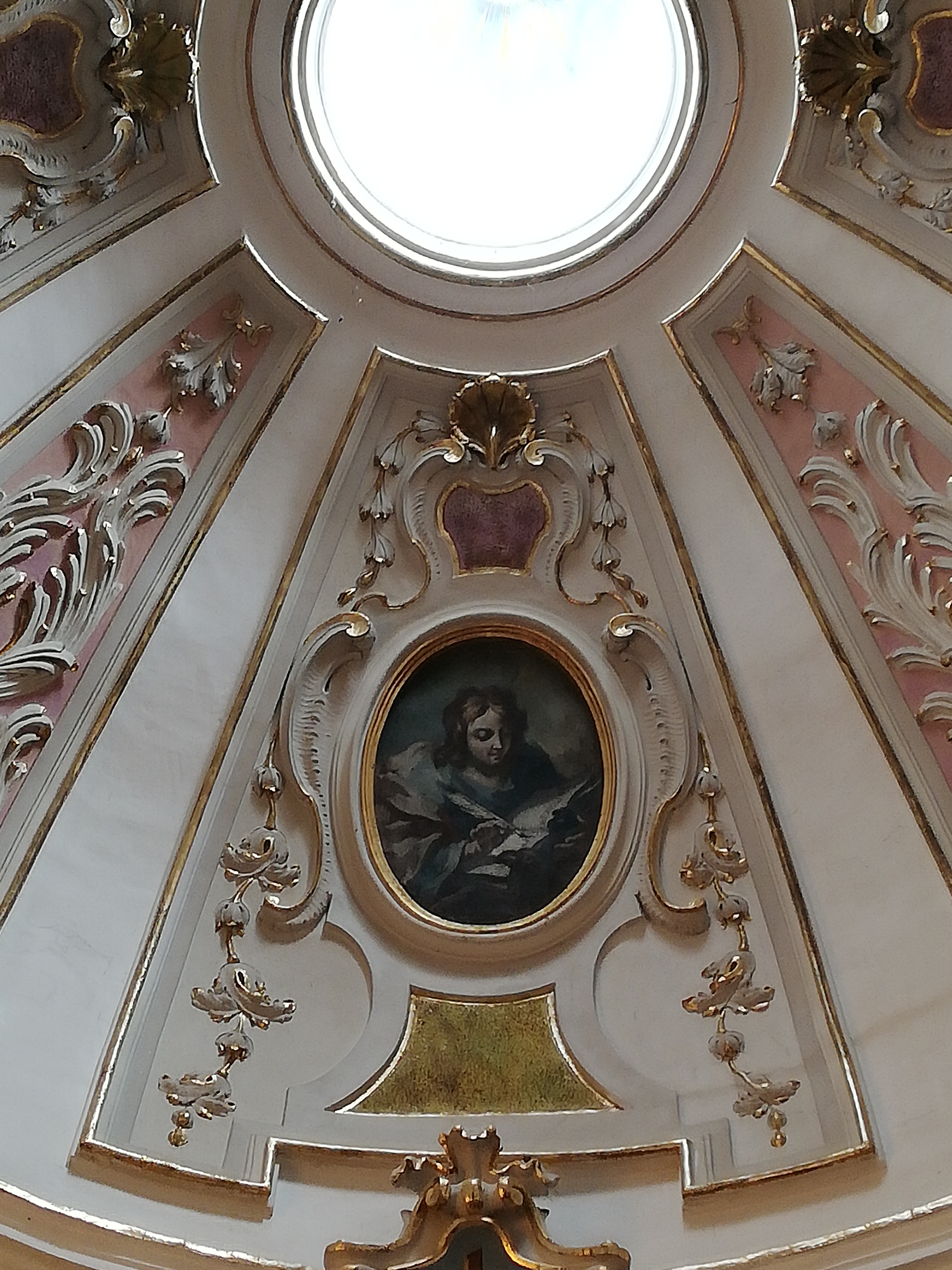 San Giovanni Evangelista, San Giovanni Evangelista (dipinto, complesso decorativo) di Damini Vincenzo - ambito veneziano (secondo quarto XVIII)