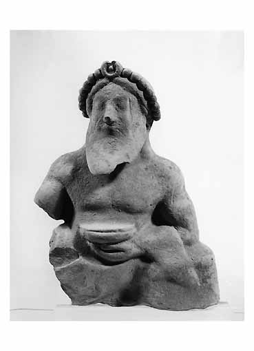 Recumbente su kline (STATUETTA) - ambito tarantino (meta' sec. V a.C)