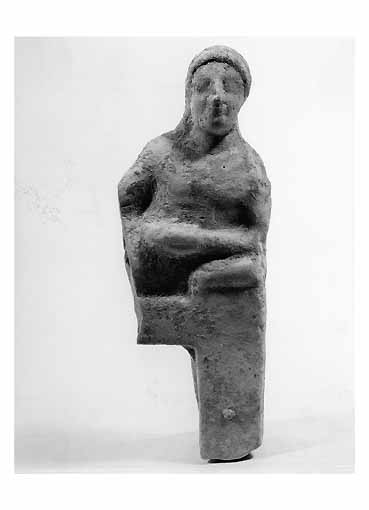 Recumbente su kline (RILIEVO, Iacobone C1 XIII A b) - produzione tarantina (fine/inizio secc. VI/ V a.C)