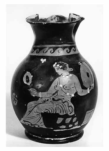 OINOCHOE A BOCCA TRILOBATA - ambito apulo (seconda meta' sec. IV a.C)