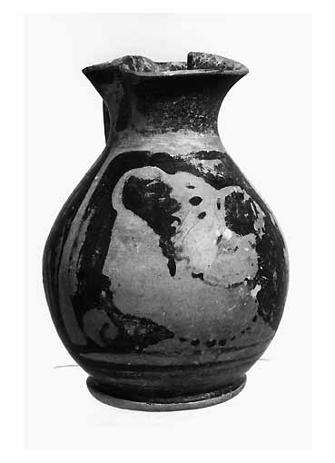 OINOCHOE A BOCCA TRILOBATA - ambito apulo (seconda meta' sec. IV a.C)