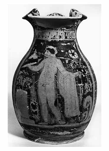 OINOCHOE A BOCCA TRILOBATA - ambito apulo (meta' sec. IV a.C)