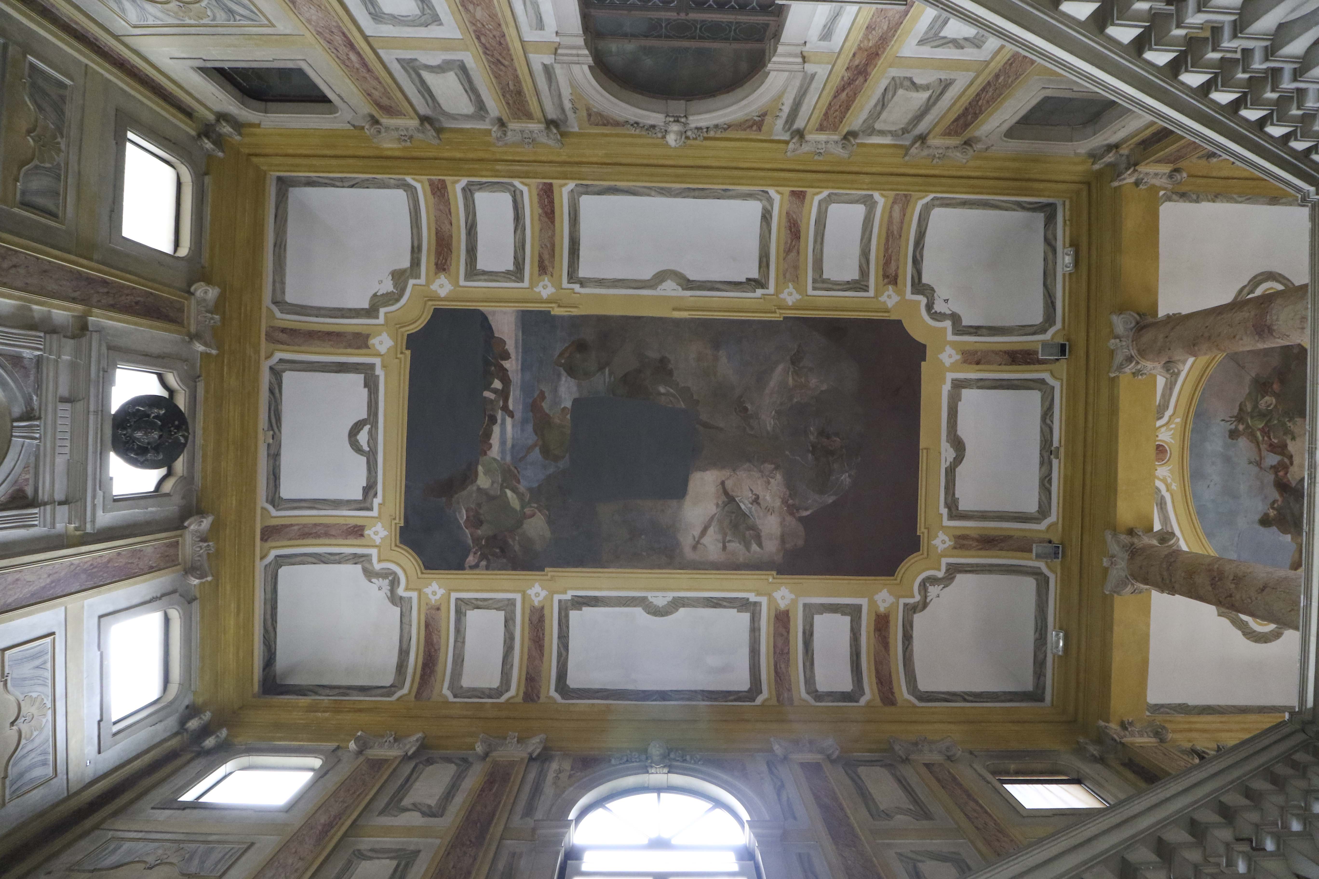 Giove fulmina i Giganti (dipinto) di Cedini Costantino (attribuito) (terzo quarto XVIII)