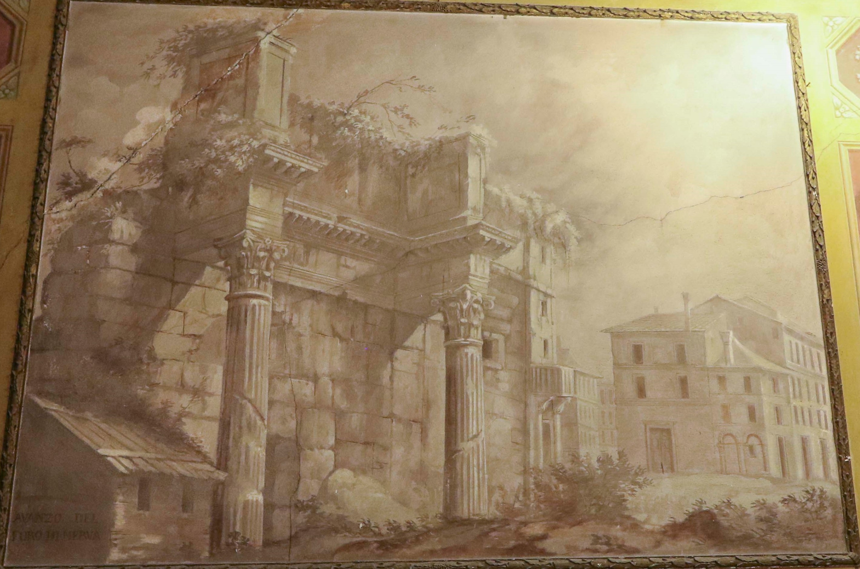 Rovina del foro di Nerva a Roma (dipinto) - ambito veneto (prima metà XIX)