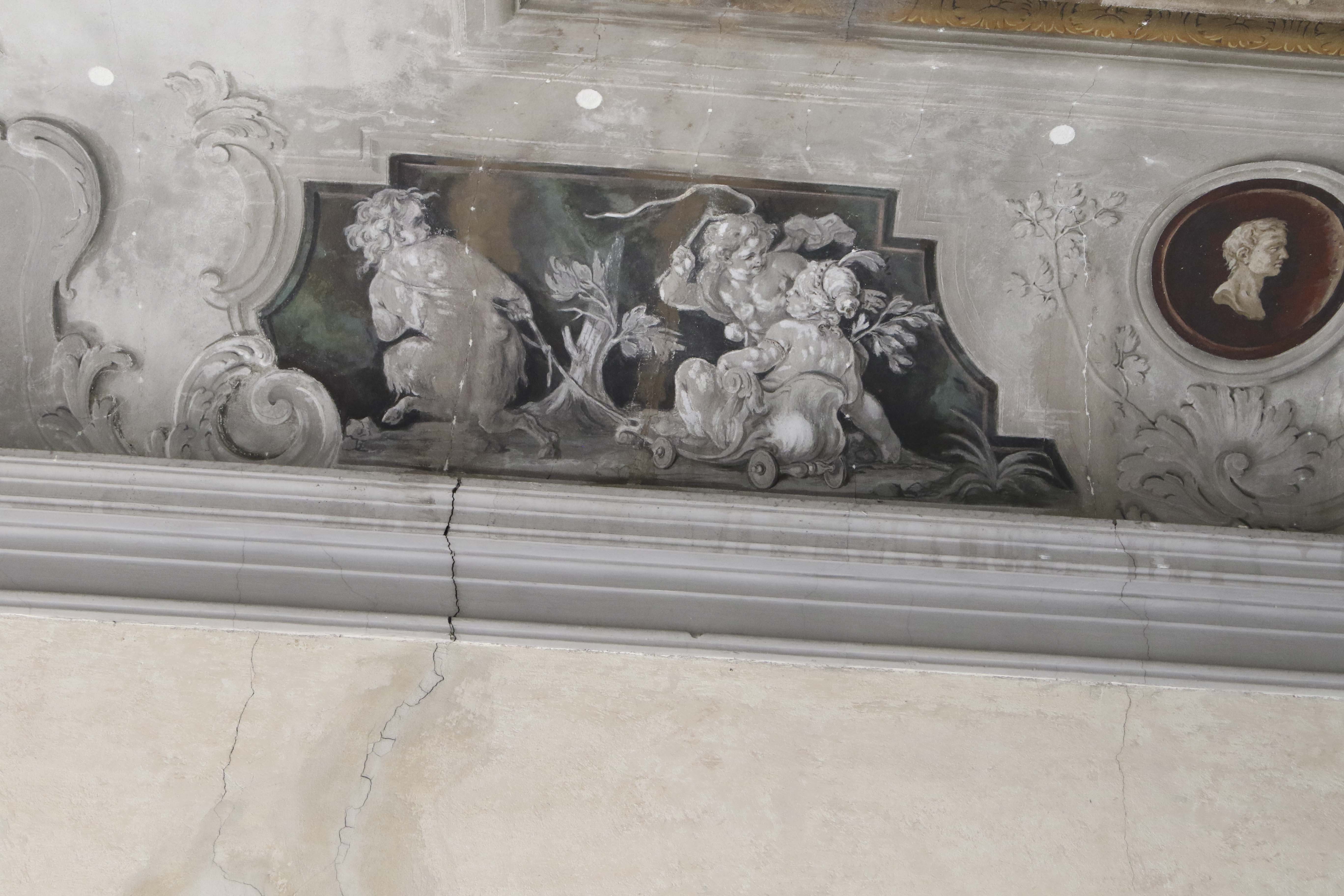 putti e satiretto (dipinto) di Mengardi, Giambattista (attribuito) (terzo quarto XVIII)