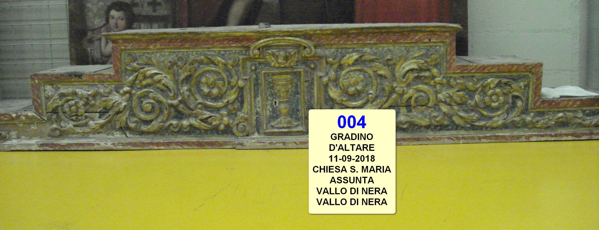 gradino d'altare, opera isolata - bottega Italia centrale (XVII)