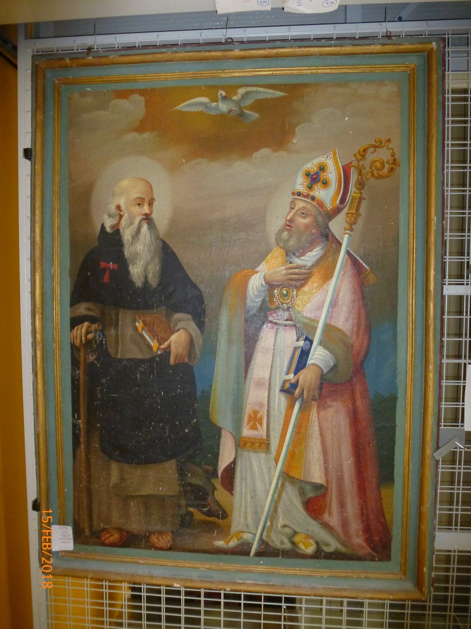 Sant'Eutizio e Sant'Antonio abate (dipinto, opera isolata) - ambito Italia centrale (prima metà XX)