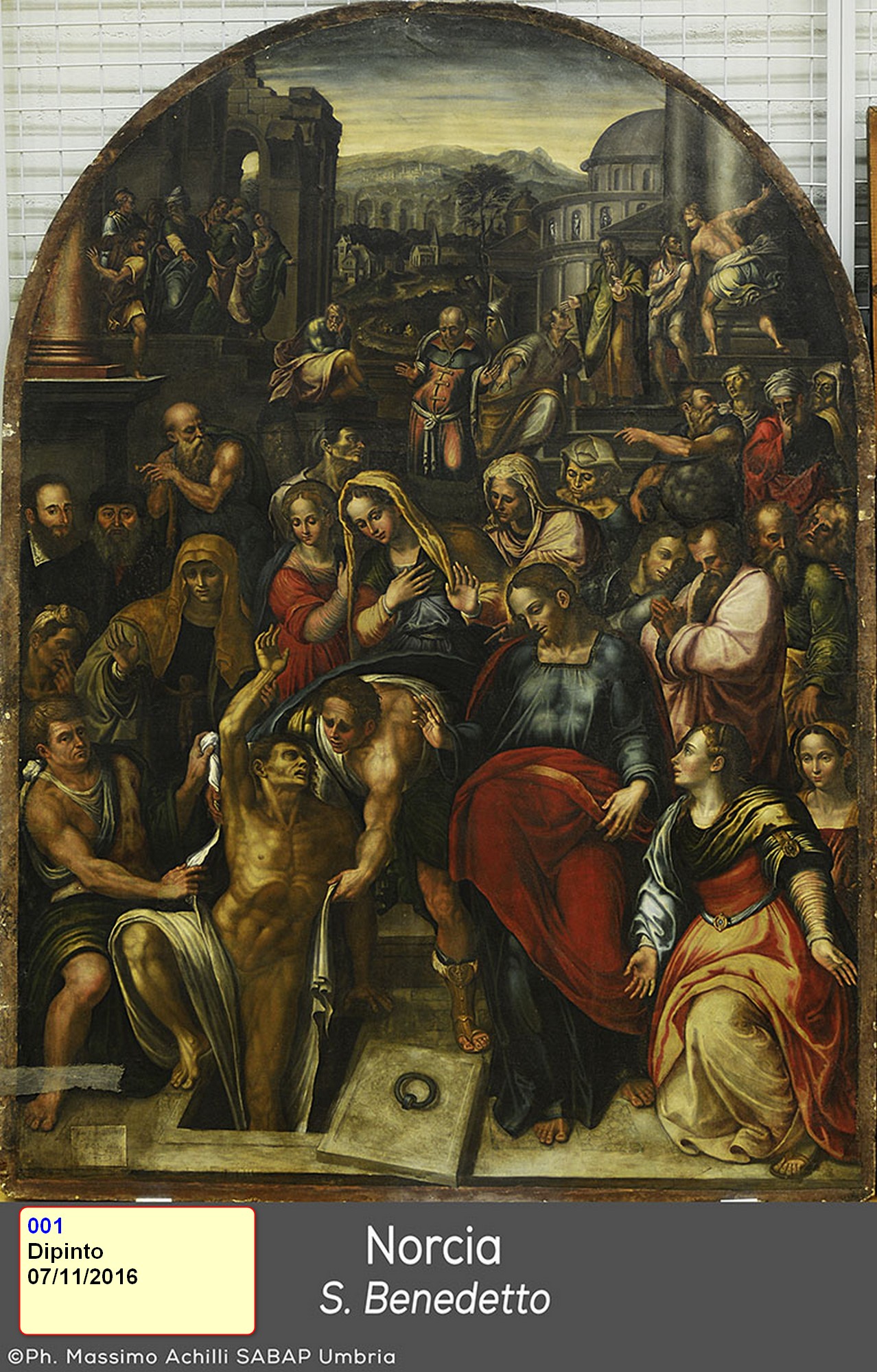 Resurrezione di Lazzaro (dipinto, opera isolata) di Carducci Michelangelo (attribuito) - ambito Italia centrale (terzo quarto XVI)