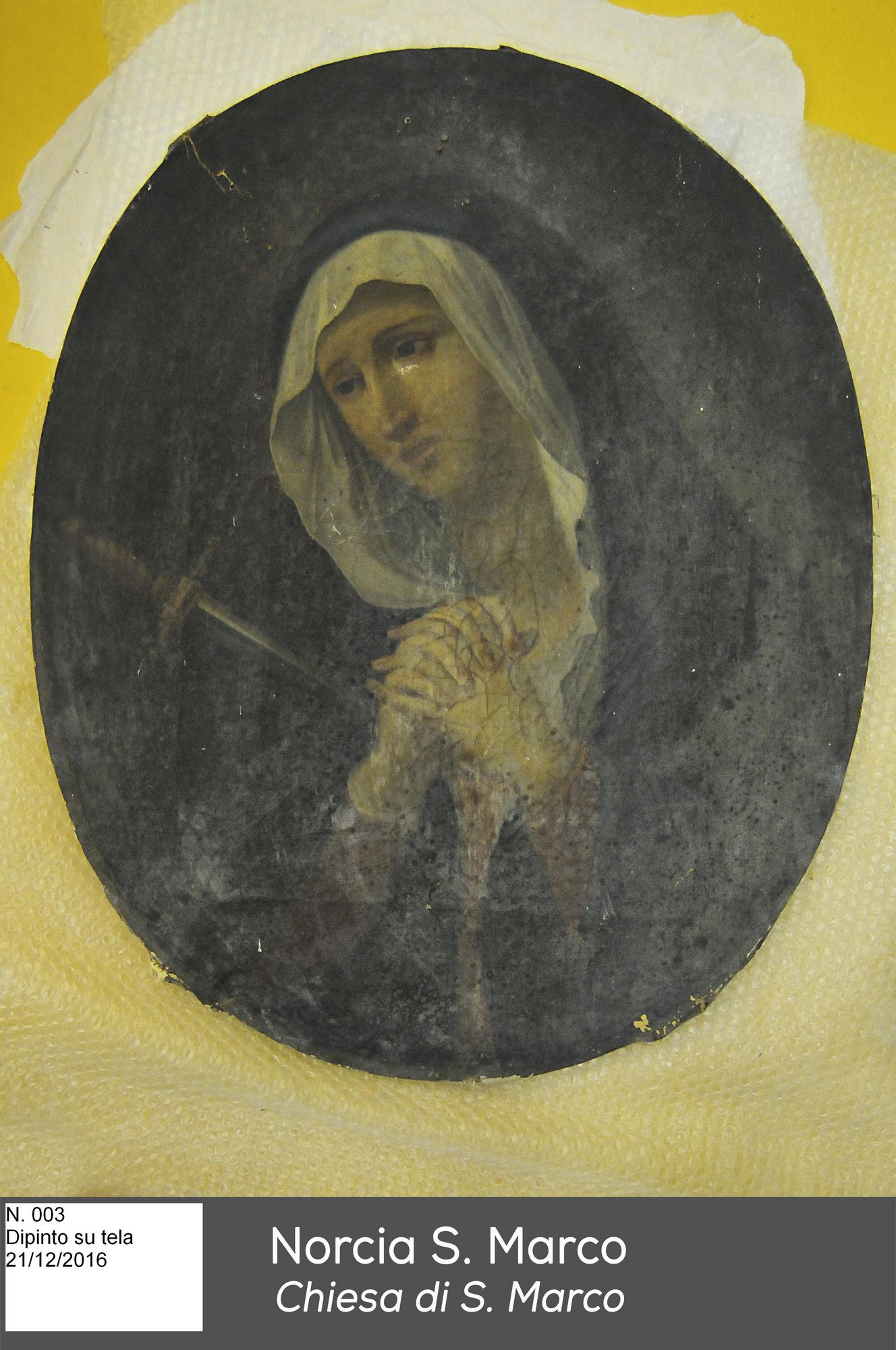 Madonna dei sette dolori (dipinto, opera isolata) - ambito Italia centrale (XVII)