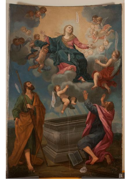Assunzione della Madonna e santi (dipinto, opera isolata) - ambito Italia centrale (XVIII)