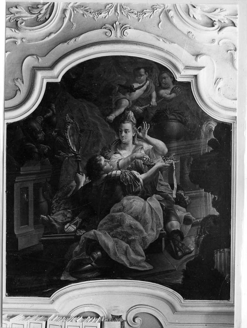 Rinaldo e Armida allo specchio (dipinto, opera isolata) di Guidobaldo Abbatini (attribuito) (secondo quarto sec. XVII)