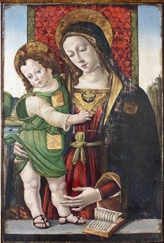 Madonna con Bambino (dipinto, opera isolata) di Bernardino di Betto detto Pinturicchio (attribuito) (seconda metà sec. XV)