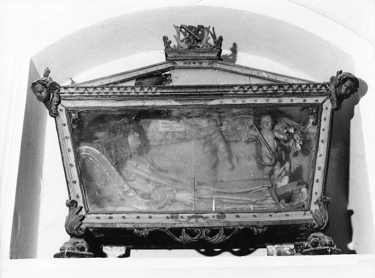 reliquiario a teca - a urna di Labbate Emilio (attribuito) (sec. XIX)