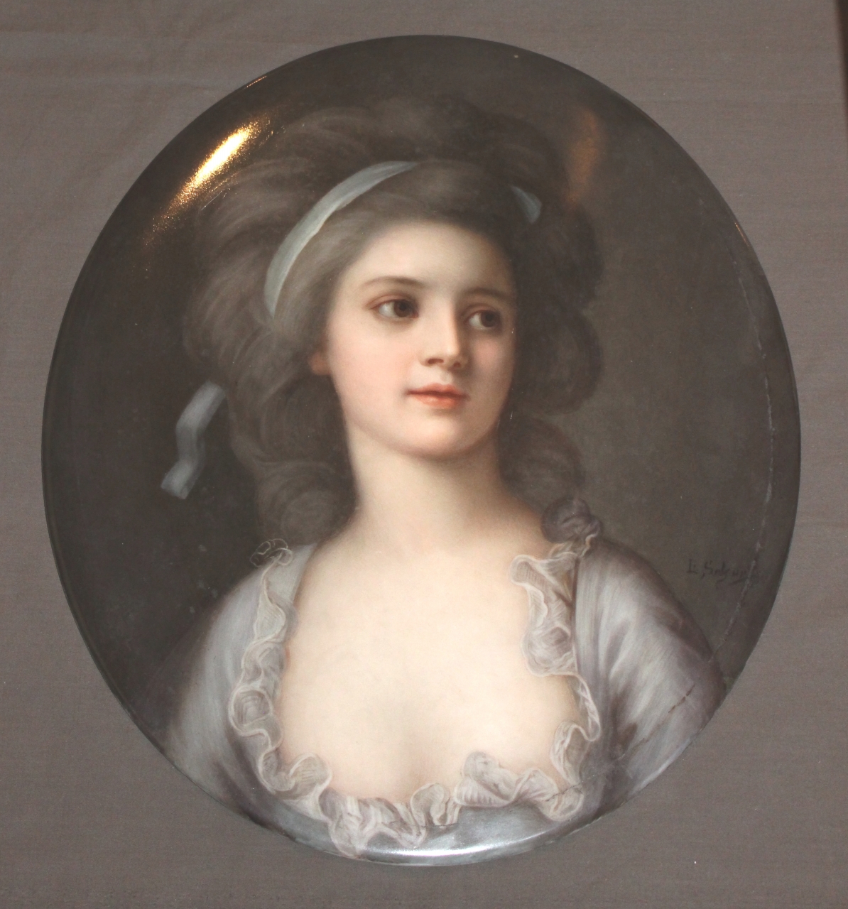 Gräfin Potoska, ritratto di Gräfin Potoska (dipinto) di Scherf Louis, Porzellanfabrik Galluba & Hofmann, Ilmenau (Turingia) - manifattura turingia (sec. XX)