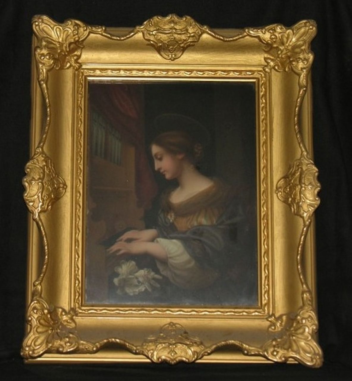 St. Cäcilie, Santa Cecilia (dipinto) di Albert Scherf - manifattura turingia (sec. XX)