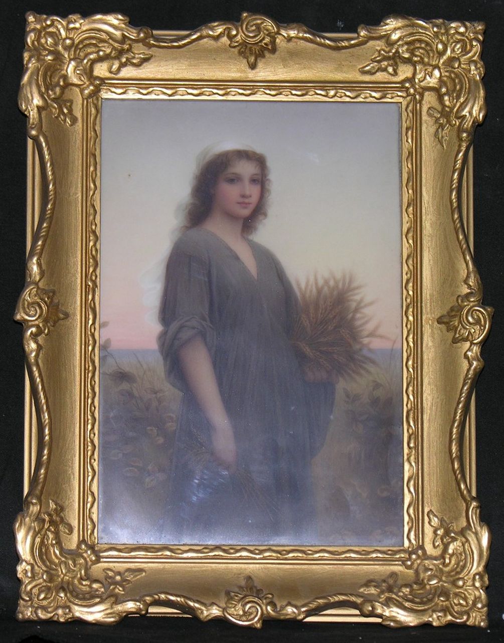 Ährenleserin Ruth, Ruth (dipinto) di Albert Scherf - manifattura turingia (sec. XX)