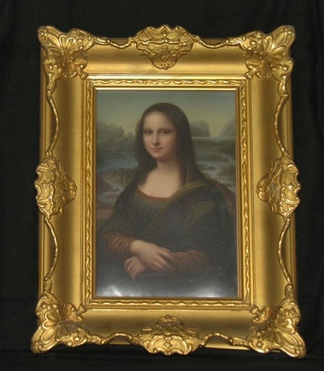 Mona Lisa, Gioconda o Monna Lisa, alias Lisa Gherardini (dipinto) di Albert Scherf - manifattura turingia (sec. XX)