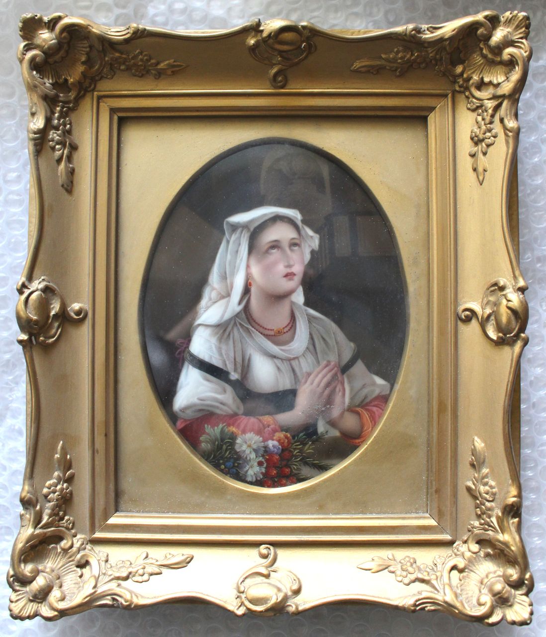 Betende Frau, giovane donna in preghiera (dipinto) - ambito tedesco (sec. XX)