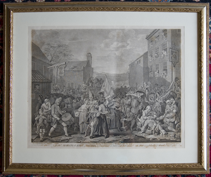 La marcia delle guardie a Finchley (stampa) di Hogarth William, Sullivan Luke - ambito inglese (XIX)