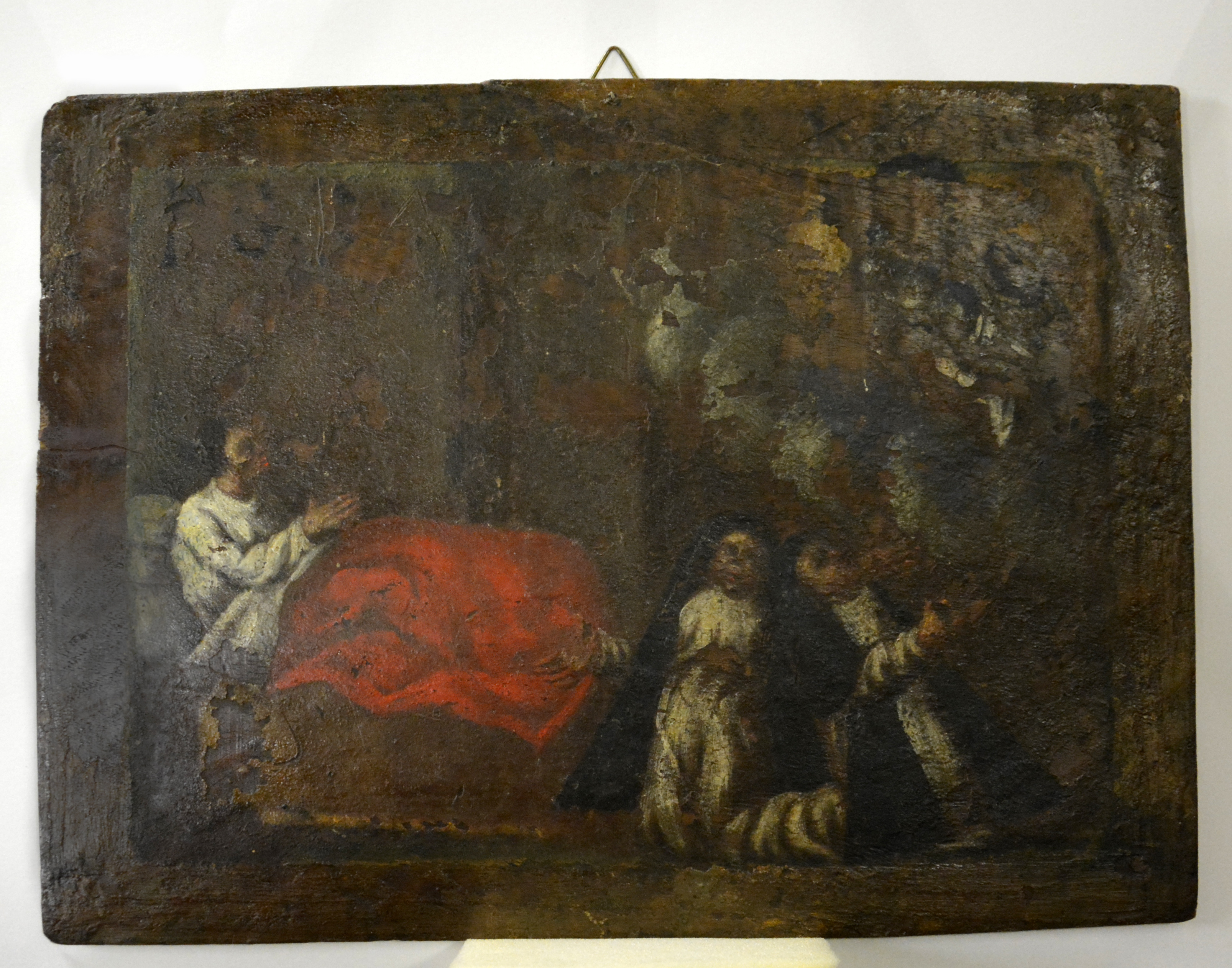 Madonna in Gloria con figure oranti (dipinto, opera isolata) - bottega marchigiana (XVI)