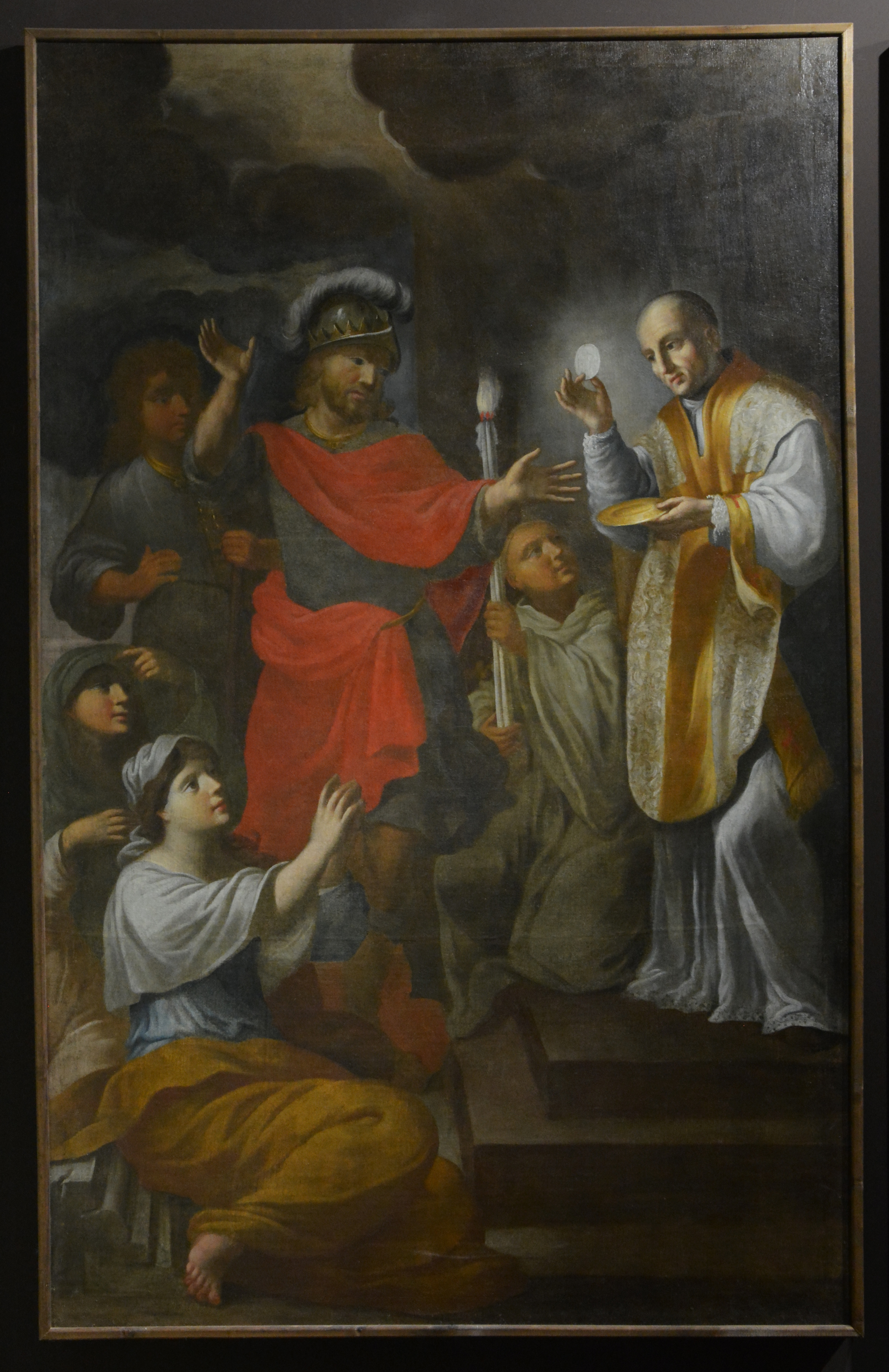 San Bernardo converte il duca d'Aquitania (dipinto, opera isolata) di Marini Paolo (attribuito) (XVII)