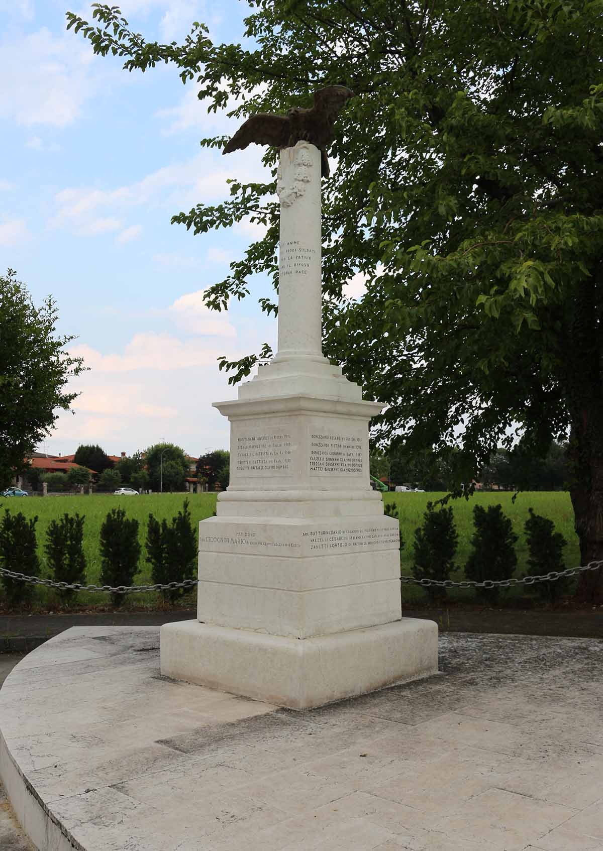 allegoria della Vittoria come aquila (monumento ai caduti - a colonna) - ambito bresciano (sec. XX, Sec. XX, Sec. XX)