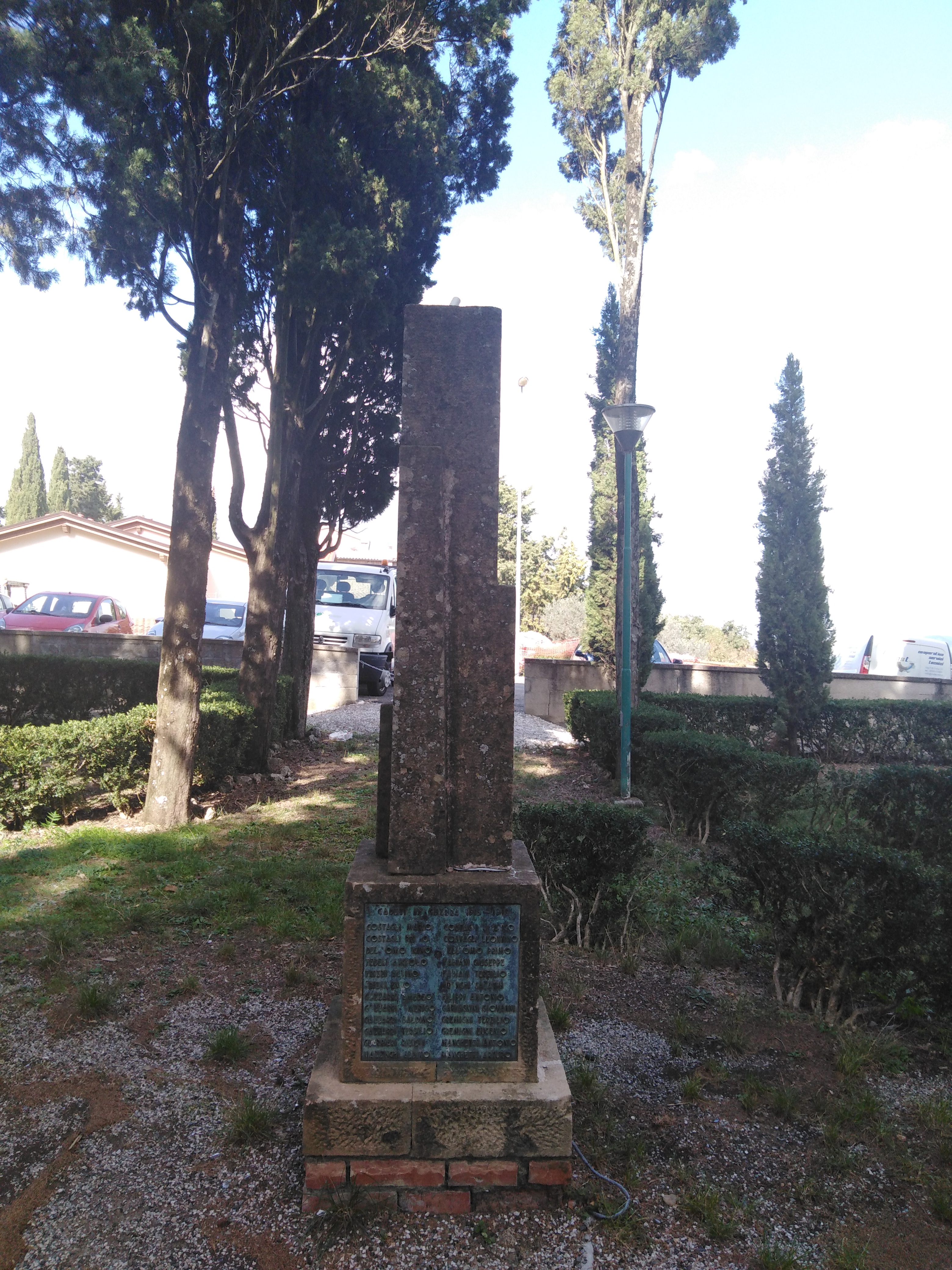 monumento ai caduti - a cippo - ambito toscano (prima metà sec. XX)