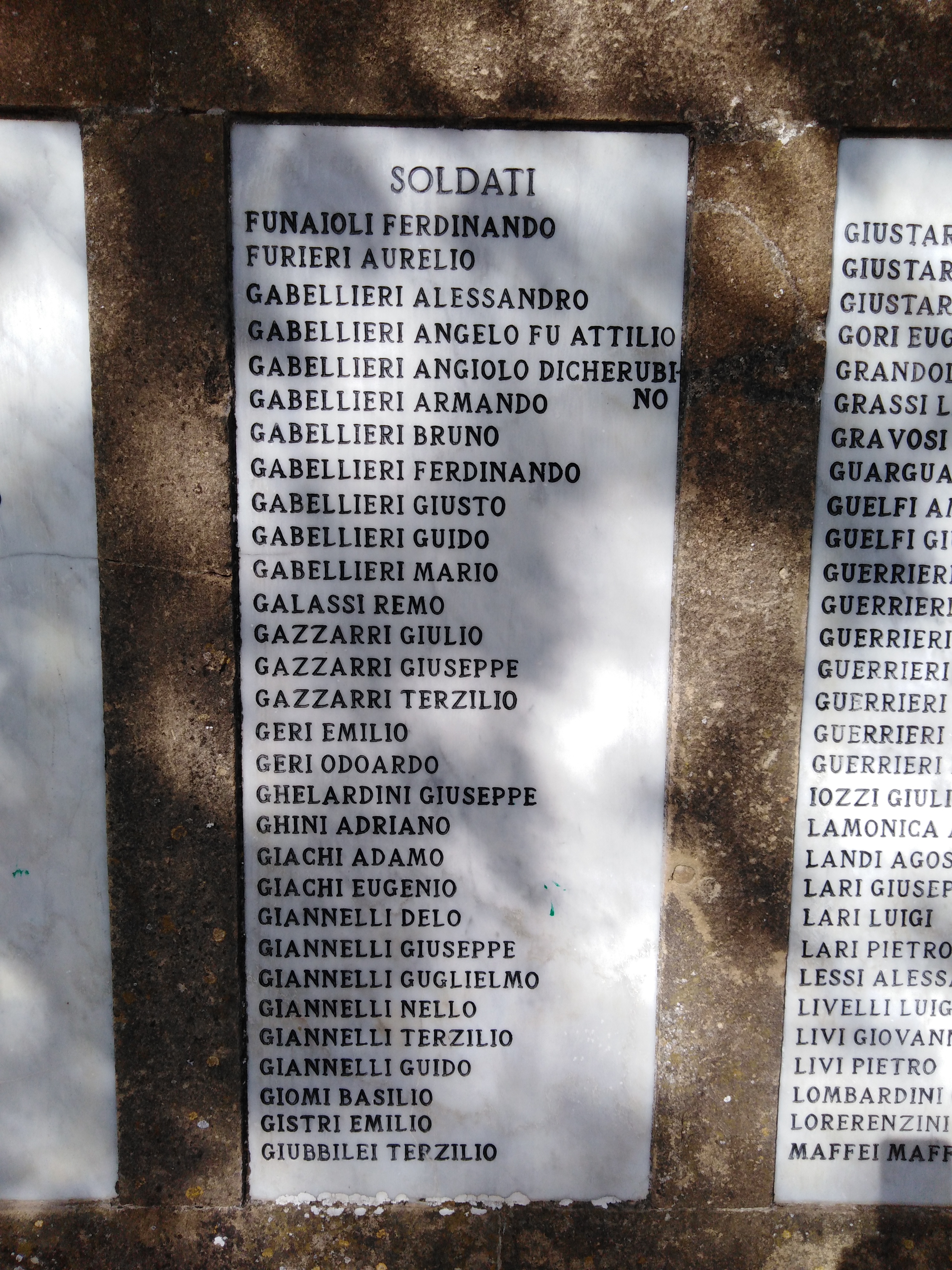 monumento ai caduti - ad ara - ambito toscano (prima metà sec. XX)