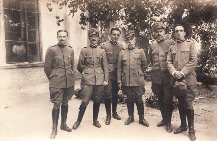 Uomini - Ritratto fotografico (positivo) di fotografia ritrattistica Prima Guerra mondiale - ambito milanese (primo quarto XX)
