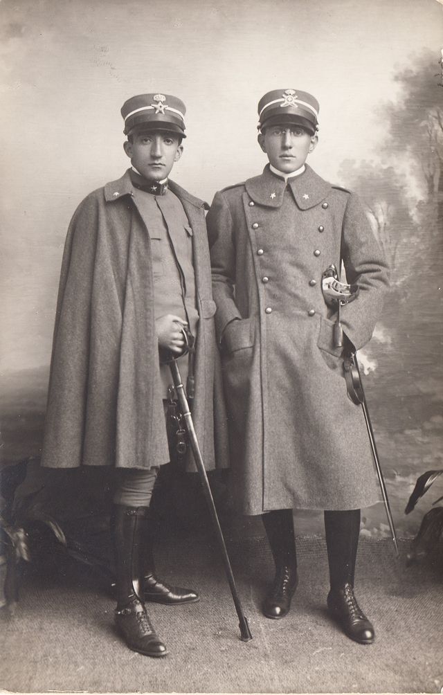 Uomini - Ritratto fotografico (positivo) di fotografia ritrattistica Prima Guerra mondiale - ambito milanese (primo quarto XX)