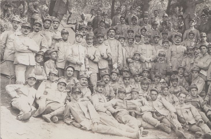 Uomini - Ritratto fotografico (positivo) di fotografia ritrattistica Prima Guerra mondiale - ambito milanese (primo quarto XX)