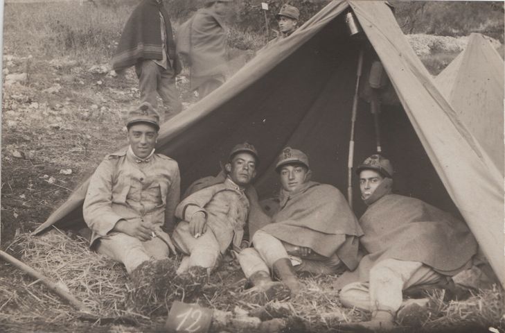 Uomini - Ritratto fotografico (positivo) di fotografia ritrattistica Prima Guerra mondiale - ambito milanese (primo quarto XX)