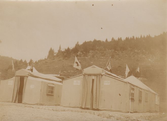Ospedale da campo (positivo) di fotografia ritrattistica Prima Guerra mondiale (primo quarto XX)