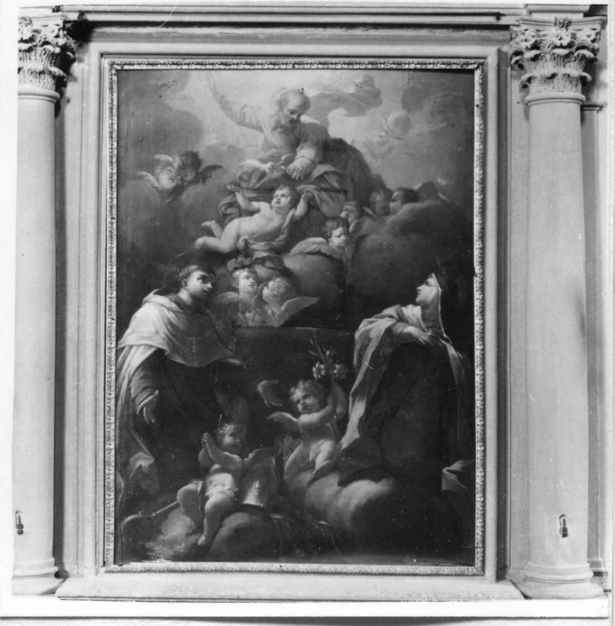 San Pier Tommaso e Santa Maria Maddalena dei Pazzi (dipinto) di Sagrestani Giovanni Camillo (sec. XVIII)