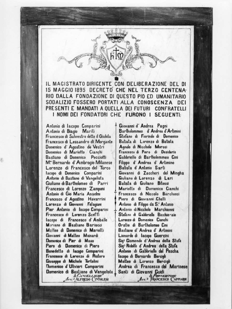 lapide commemorativa - bottega toscana (sec. XIX)